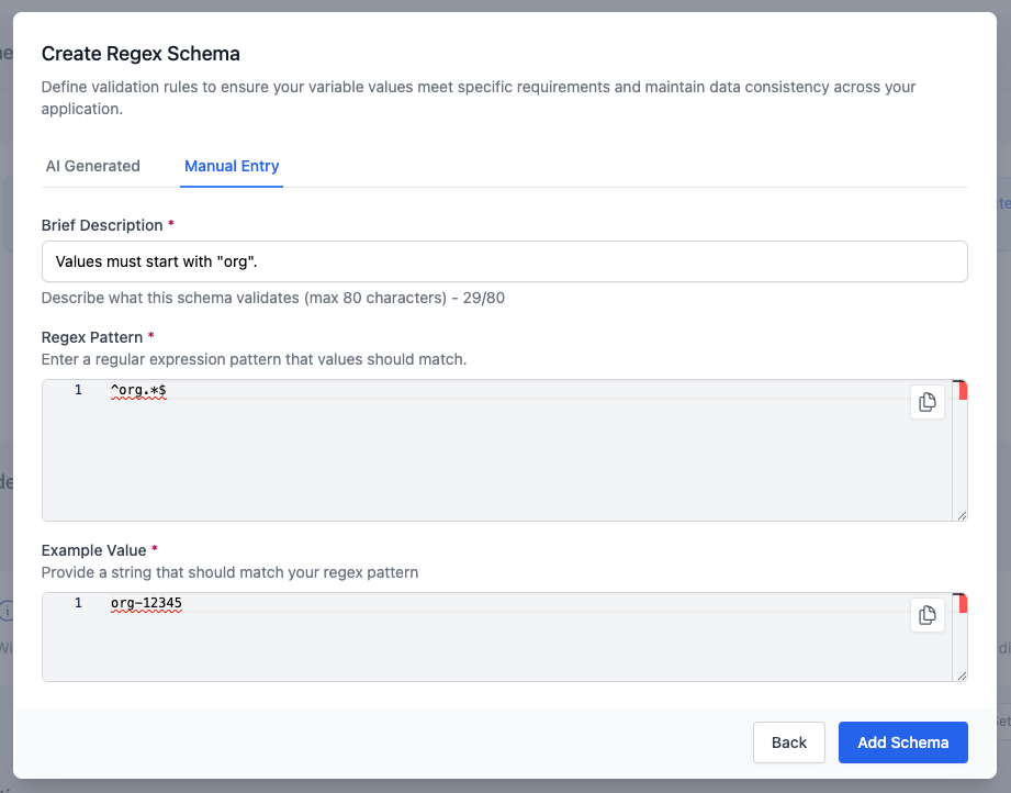 Regex Schema Example